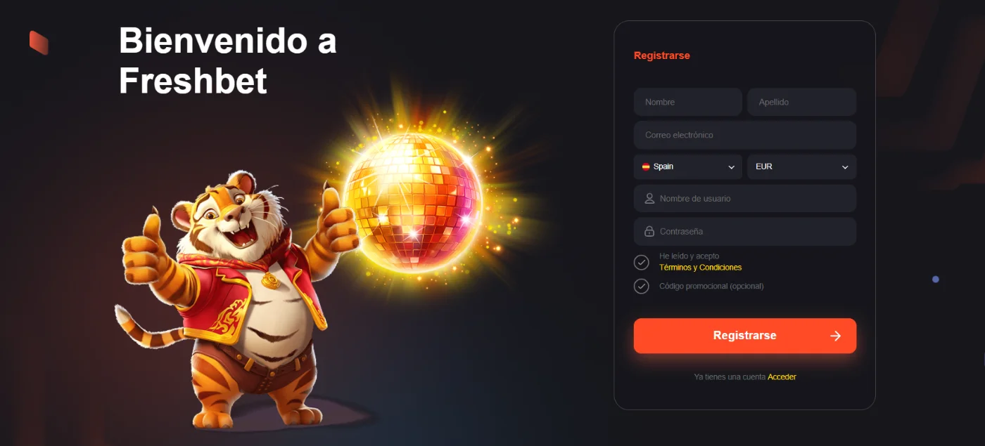 Freshbet Casino Registro y acceso